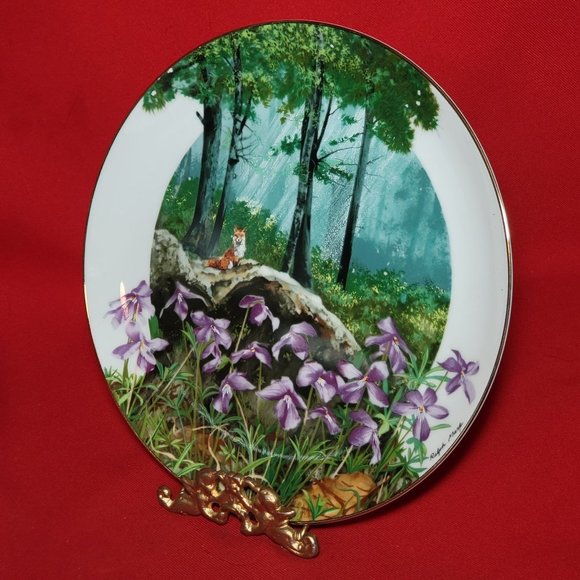 VTG Decorative Plate Royal Windsor Birdsfoot Violet Wildflowers of the South - Picture 7 of 12
